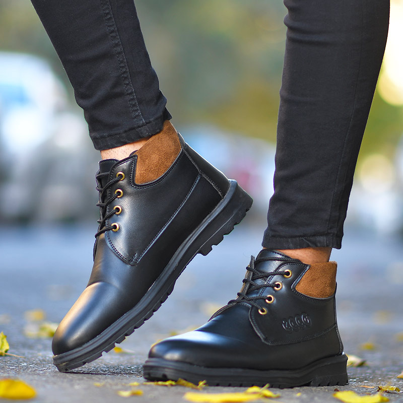 کفش ساقدارمردانه مشکی مدلBrand