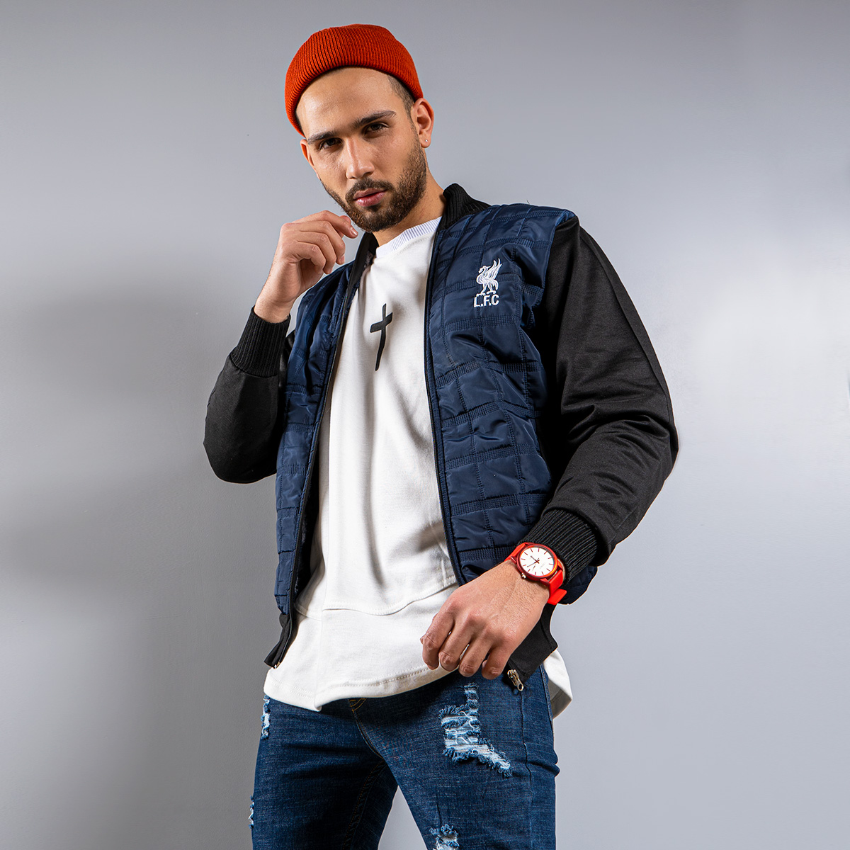 سويشرت مردانه مدل Rachel رنگ آبي