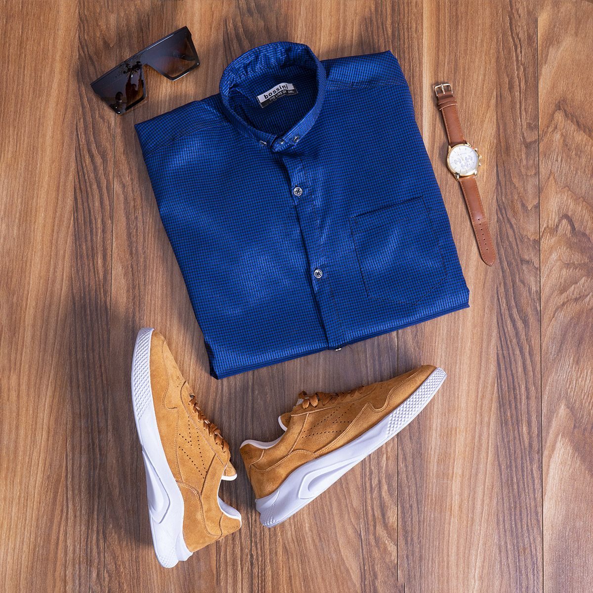 پيراهن مردانه رنگ سرمه اي مدل Advit