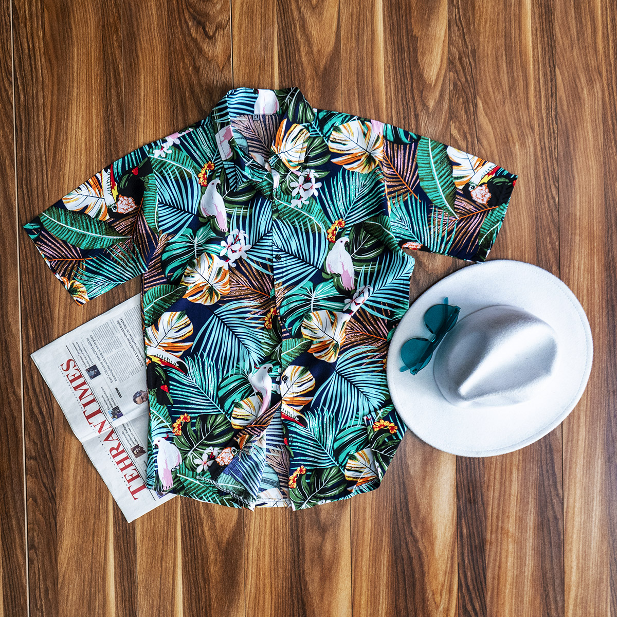 پیراهن هاوایی مردانه (T)مدل Peder