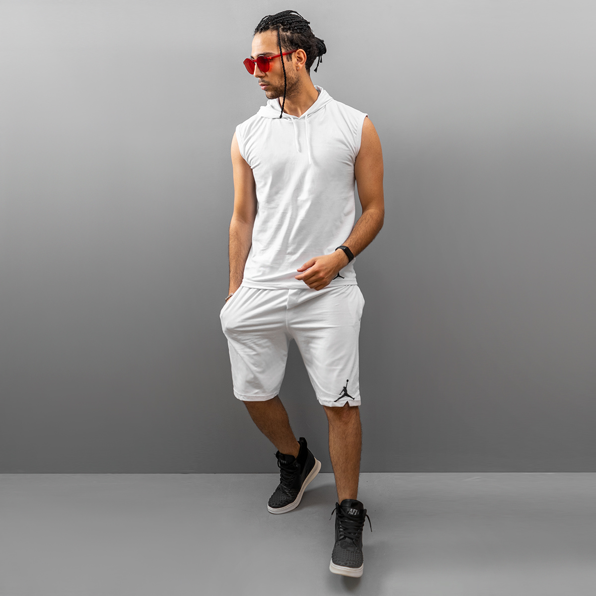 ست ركابي شلوارك Jordan مردانه مدل Deravan