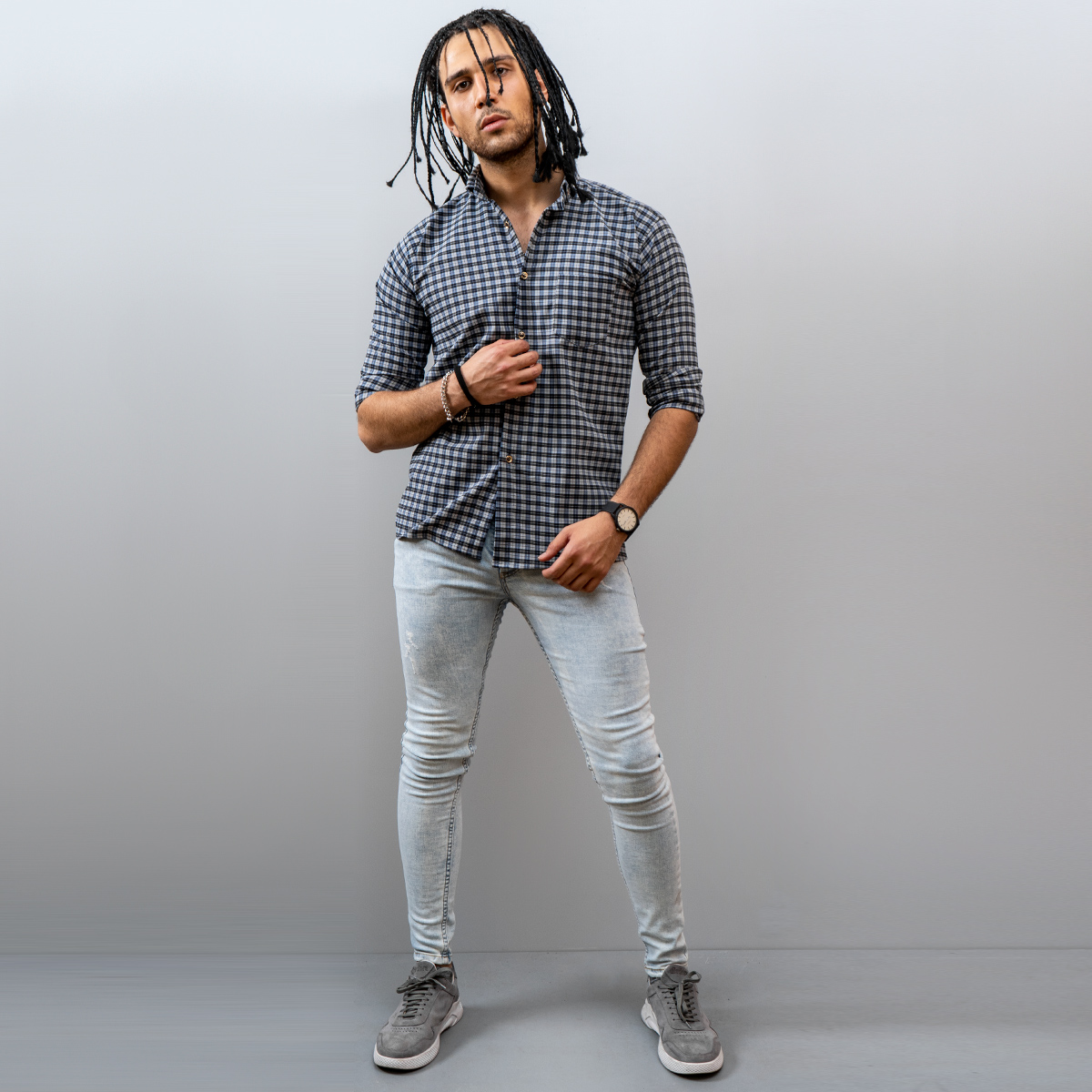 پيراهن چهار خانه مردانه مدل Dashil