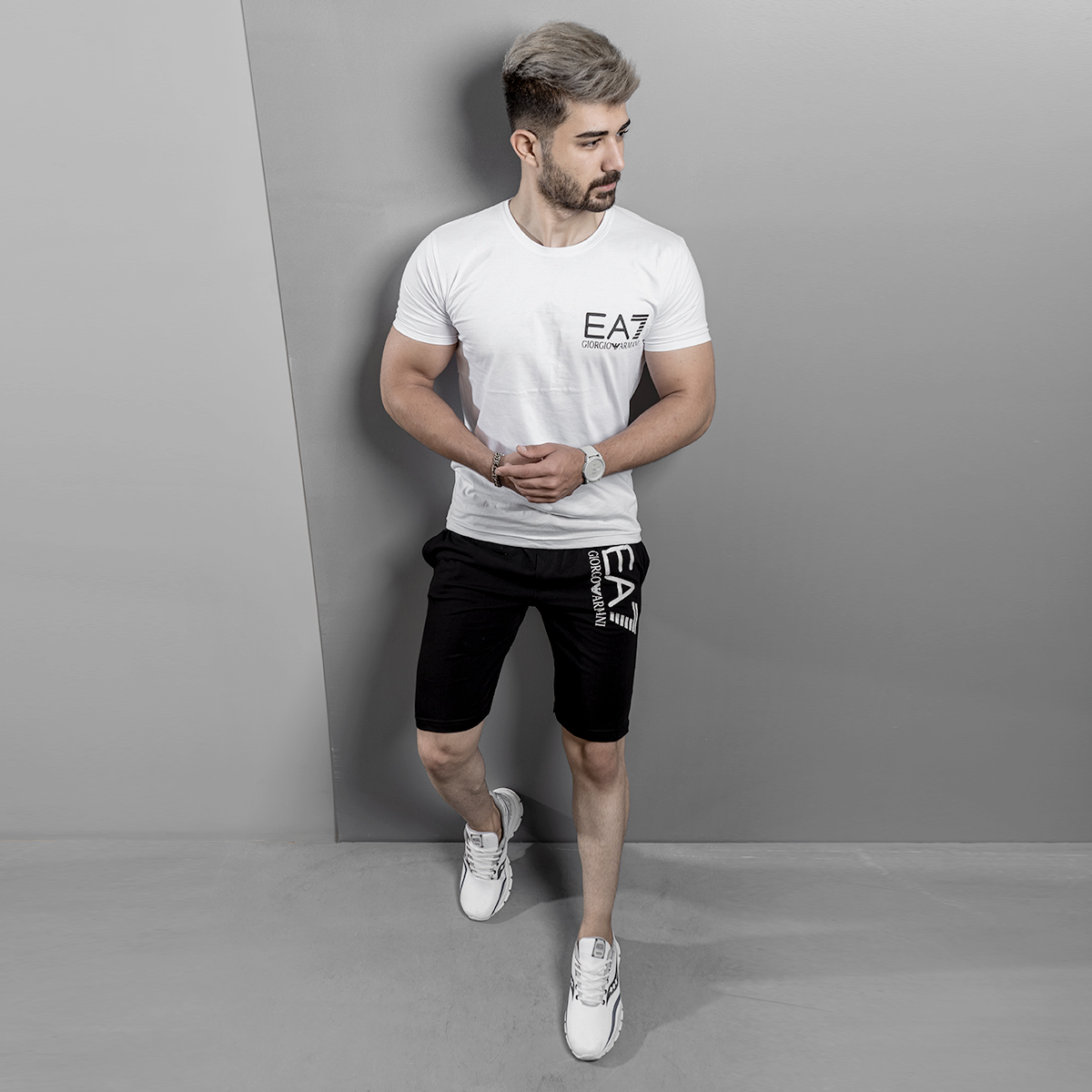 ست تیشرت شلوارک EA7 مردانه مدل LORD