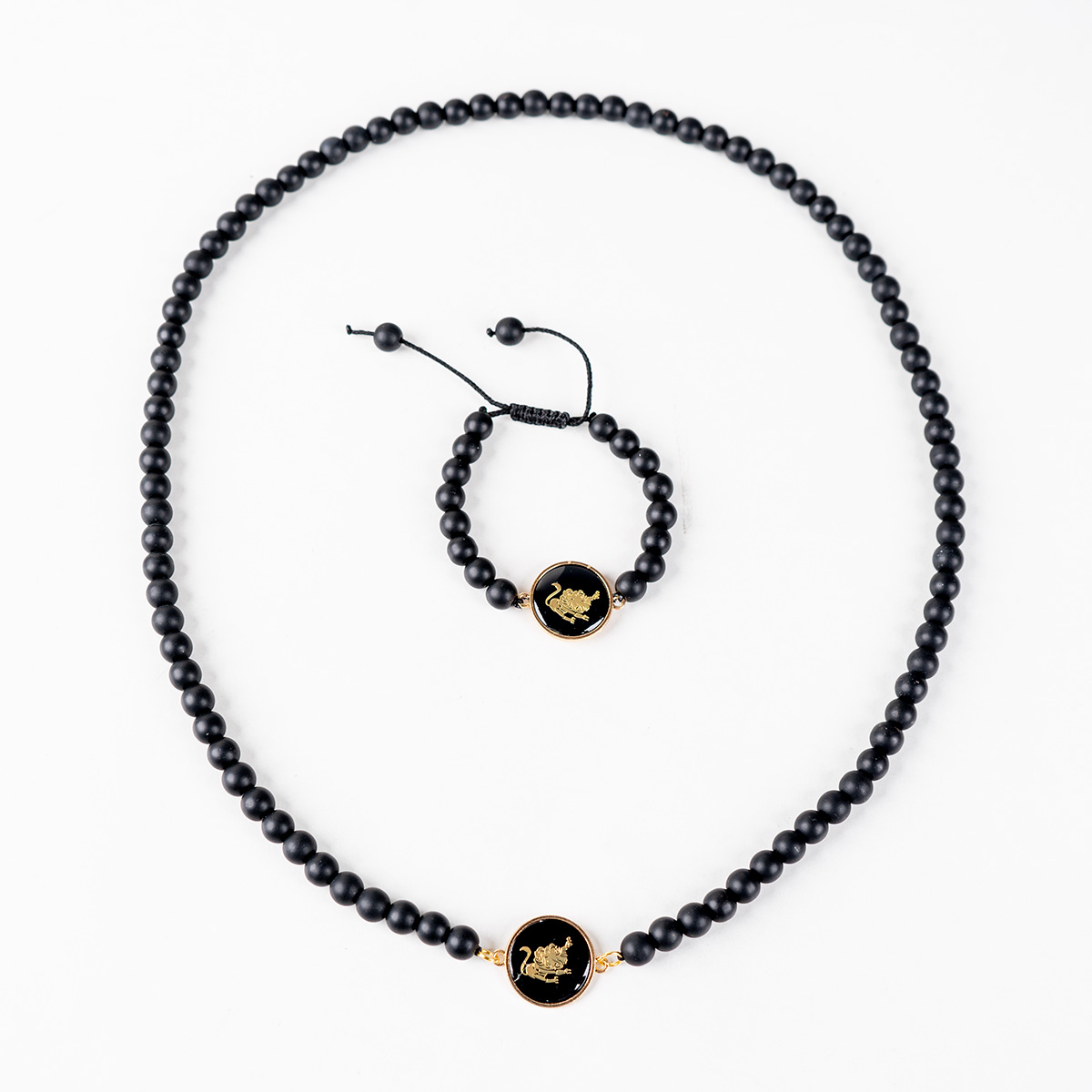 نیم ست مهره ای مشکی مدل Mordad