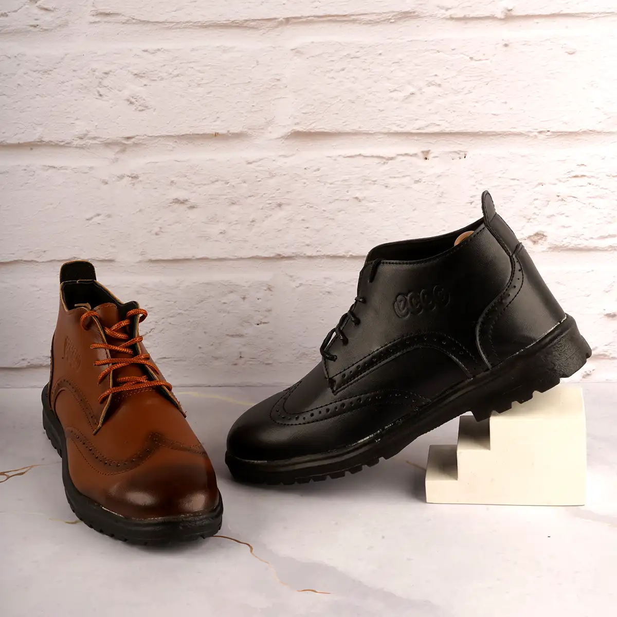 نیم بوت مردانه COCO عسلی مدلSalivan