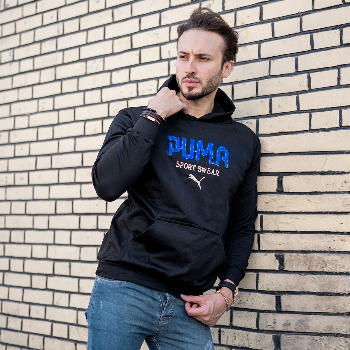 هودی کلاه دار مردانه پوما مدل BABER