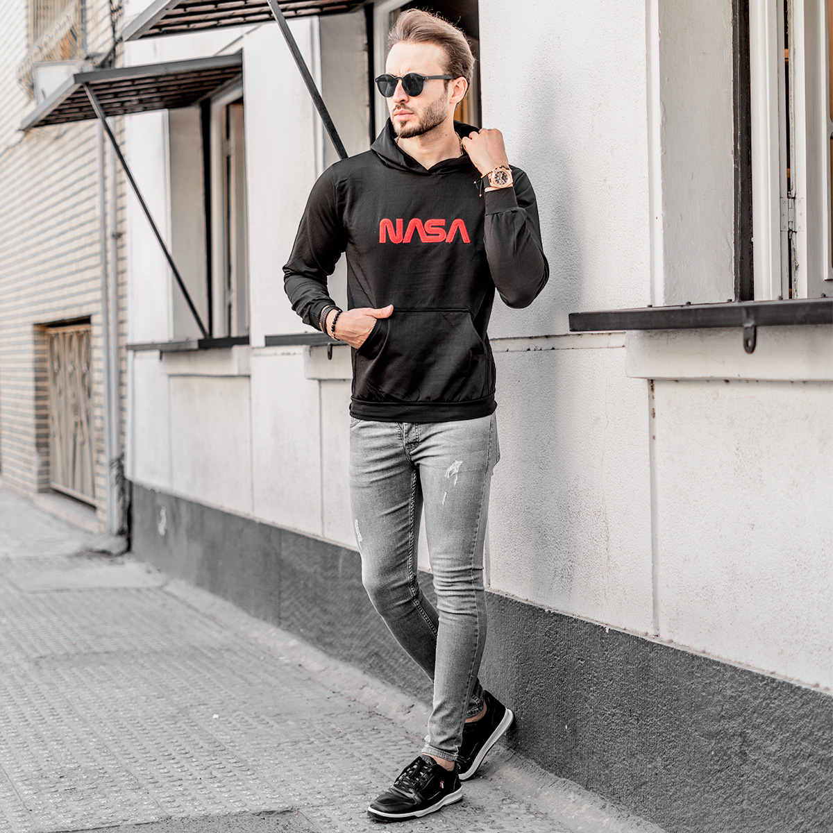 هودی مردانه ناسا مدل Baher