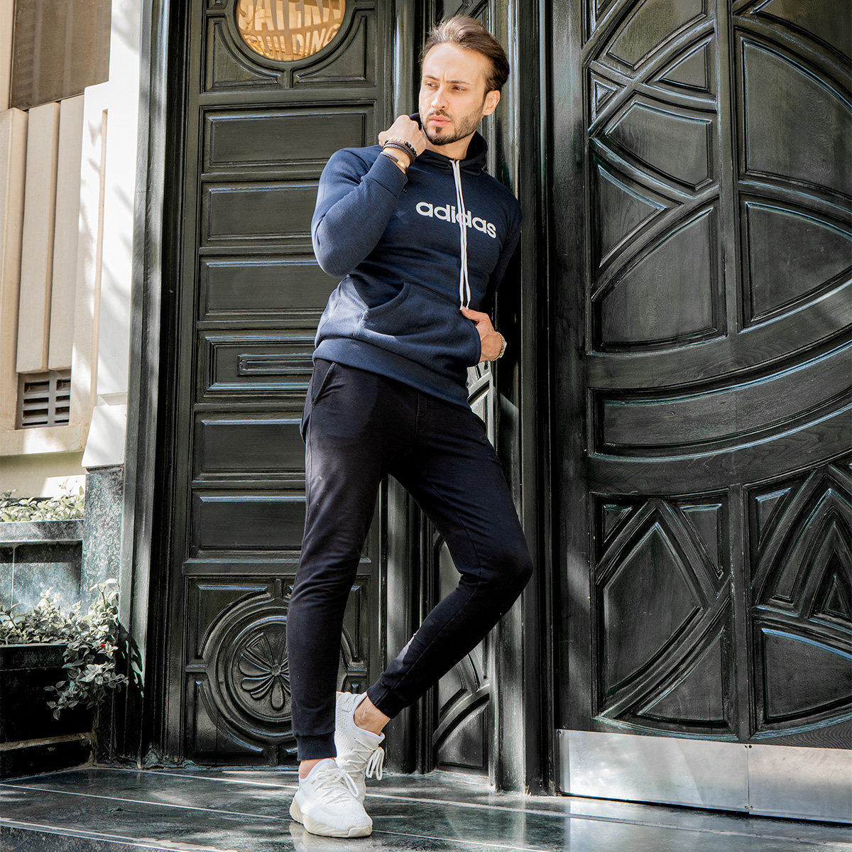 هودی کلاه دار طرح Adidas مردانه مدل james