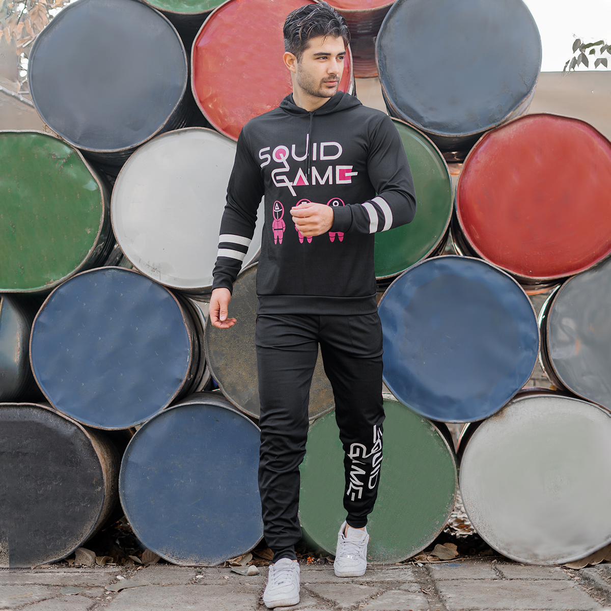 ست هودی شلوار مردانه مدل squid game
