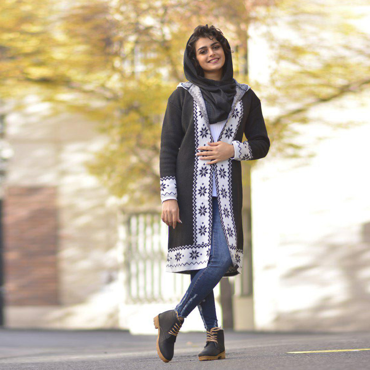 مانتو بافت دخترانه مدل NOSHA