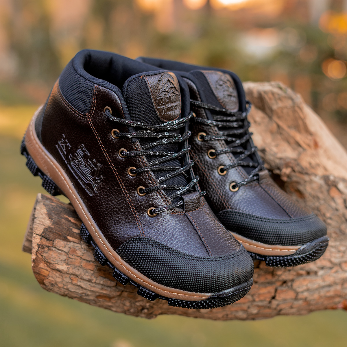 کفش ساقدار مردانه Cat قهوه ای مدل hano