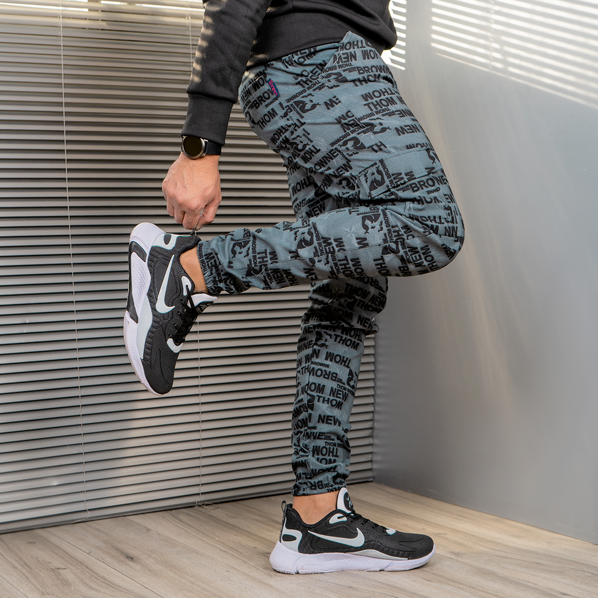 شلوار اسلش مردانه آبی مدل Alish