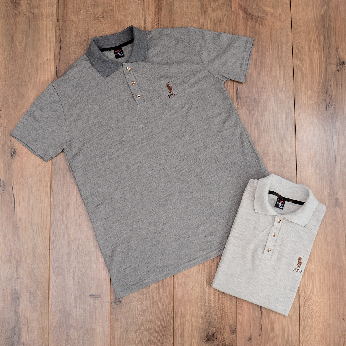 تیشرت Polo طوسی روشن مردانه مدل Y82