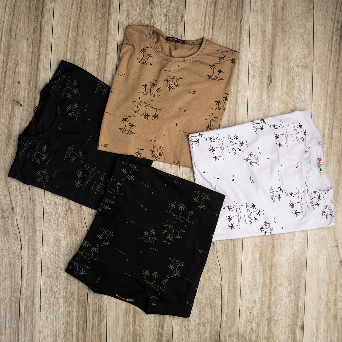 تیشرت هاوایی سرمه ای مردانه مدل E99