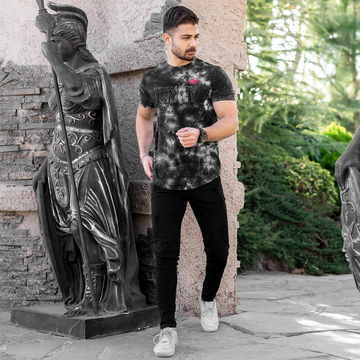 تیشرت ابرو بادی مشکی مردانه مدلTurkey