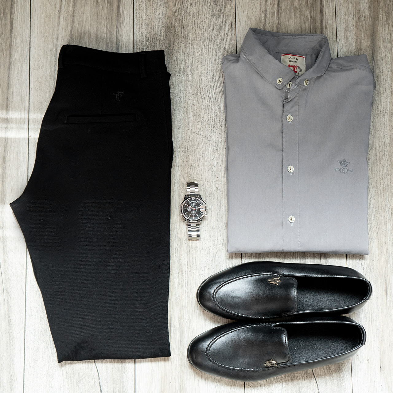 پیراهن طوسی مردانه مدل Yazdan