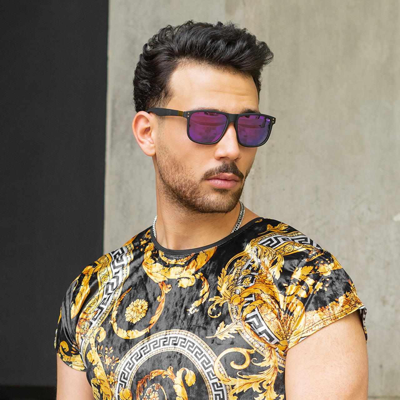 عینک آفتابی آینه ای بنفش مدل A70