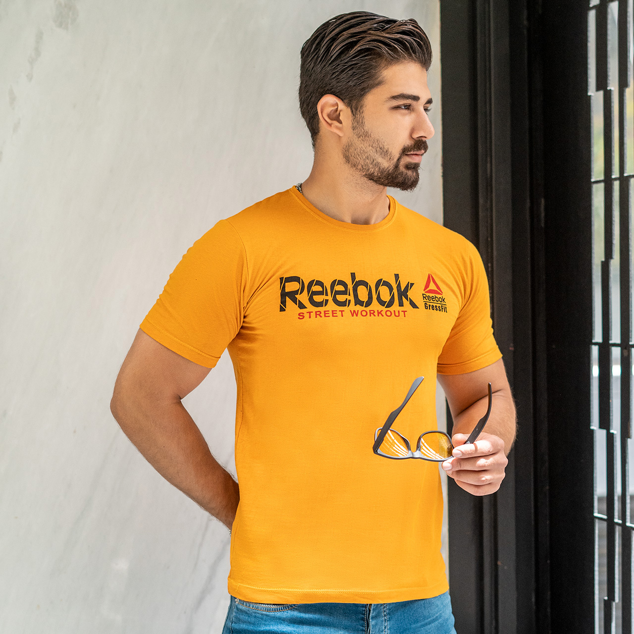 تیشرت ریبوک زرد مردانه مدل street
