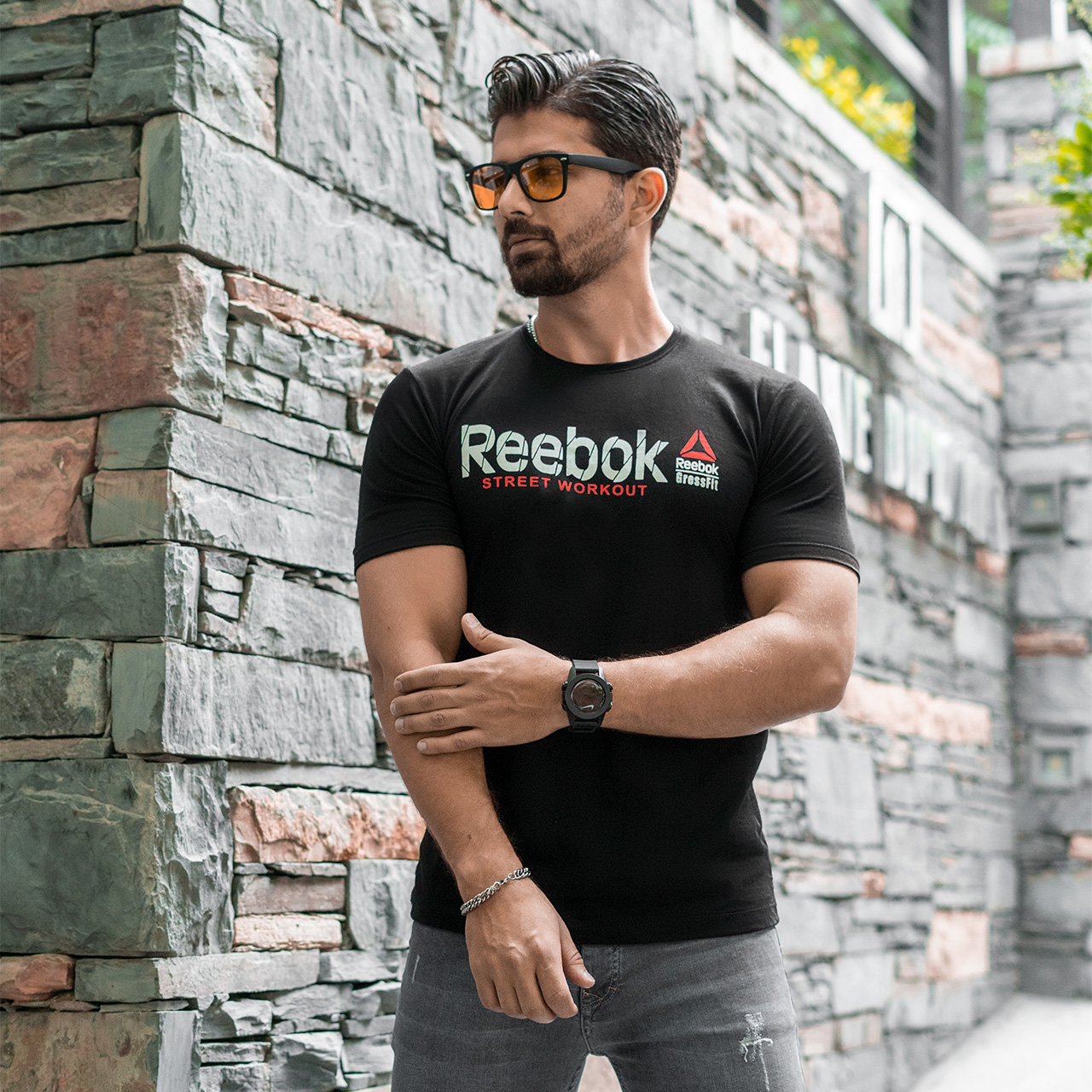 تیشرت ریبوک مشکی مردانه مدل street