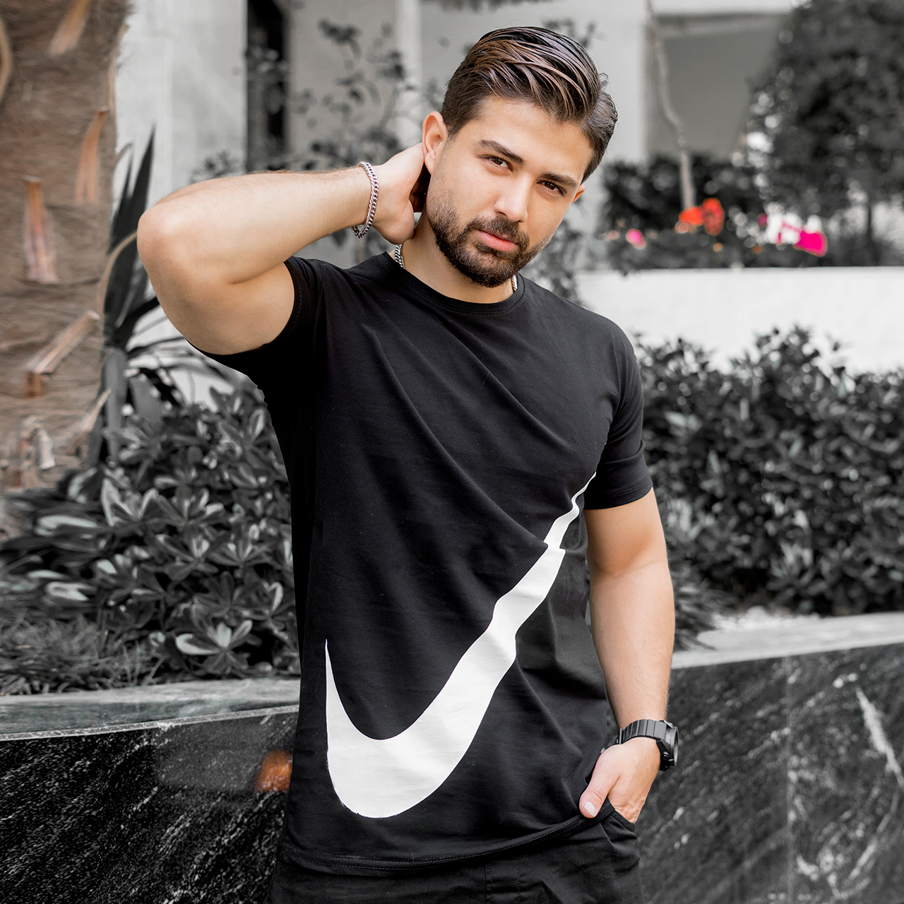 تیشرت نایک مشکی مردانه مدل N400