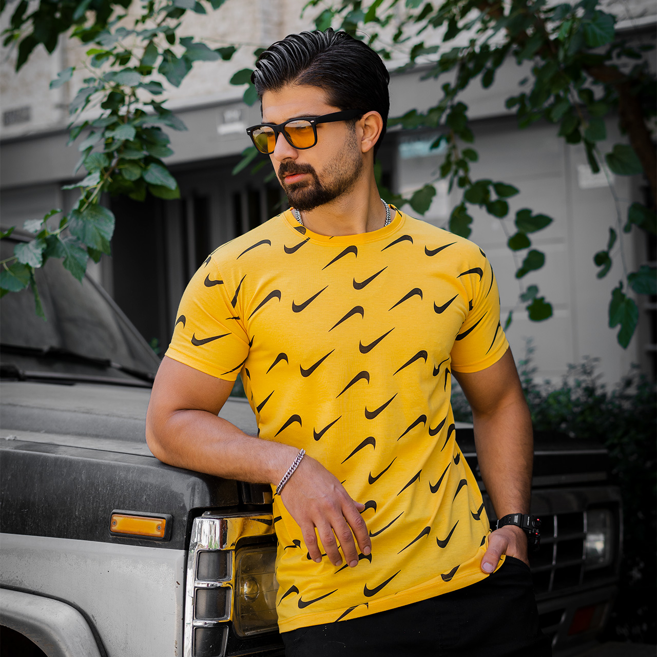 تیشرت نایک زرد مردانه مدل omid