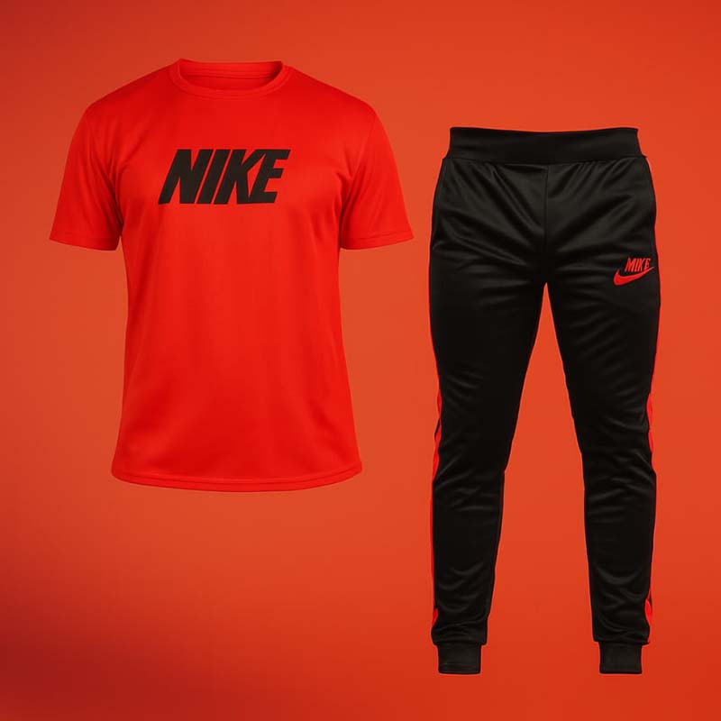 ست تیشرت شلوار Nike Air قرمز مردانه مدلRana