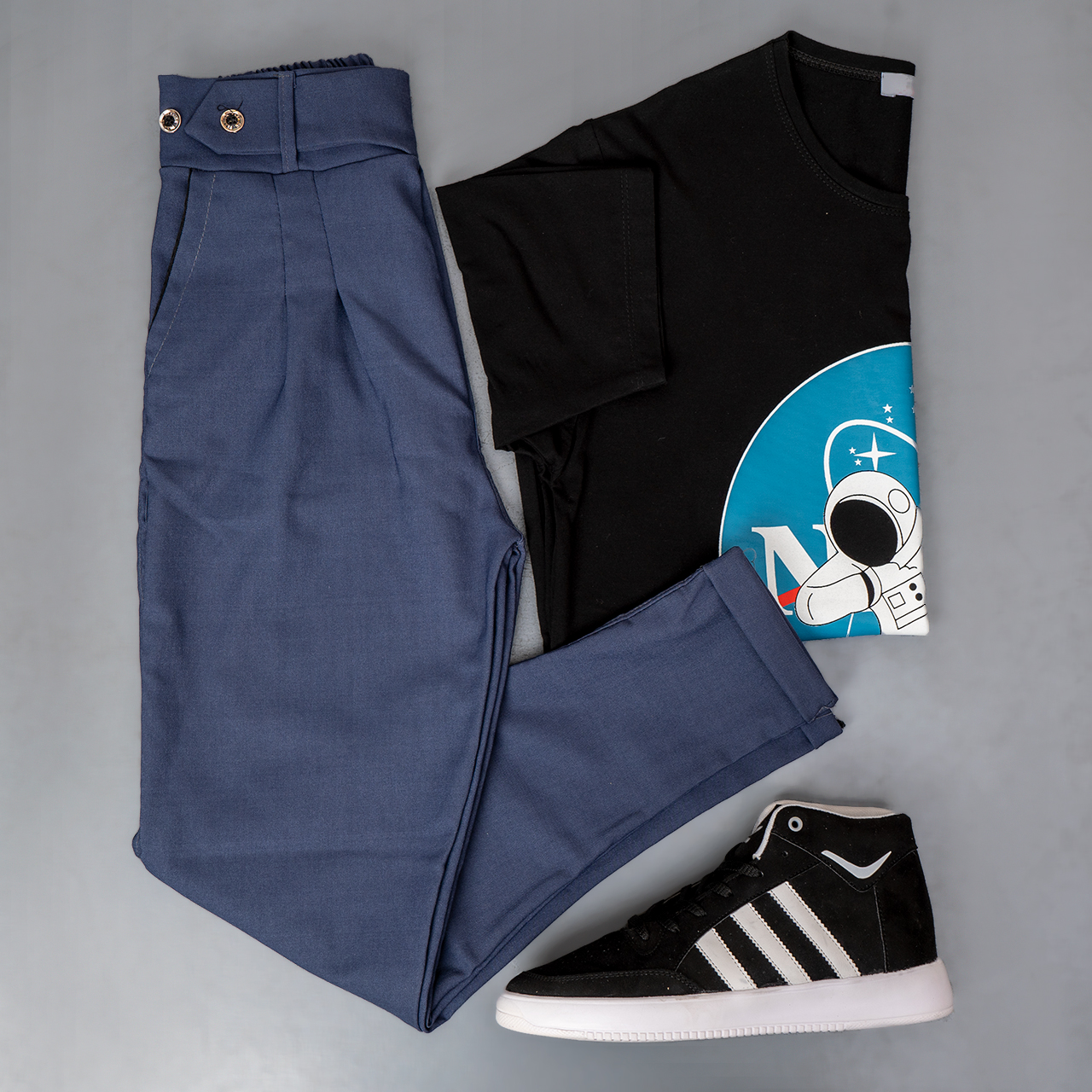 شلوار مردانه سرمه ای مدل Aflak