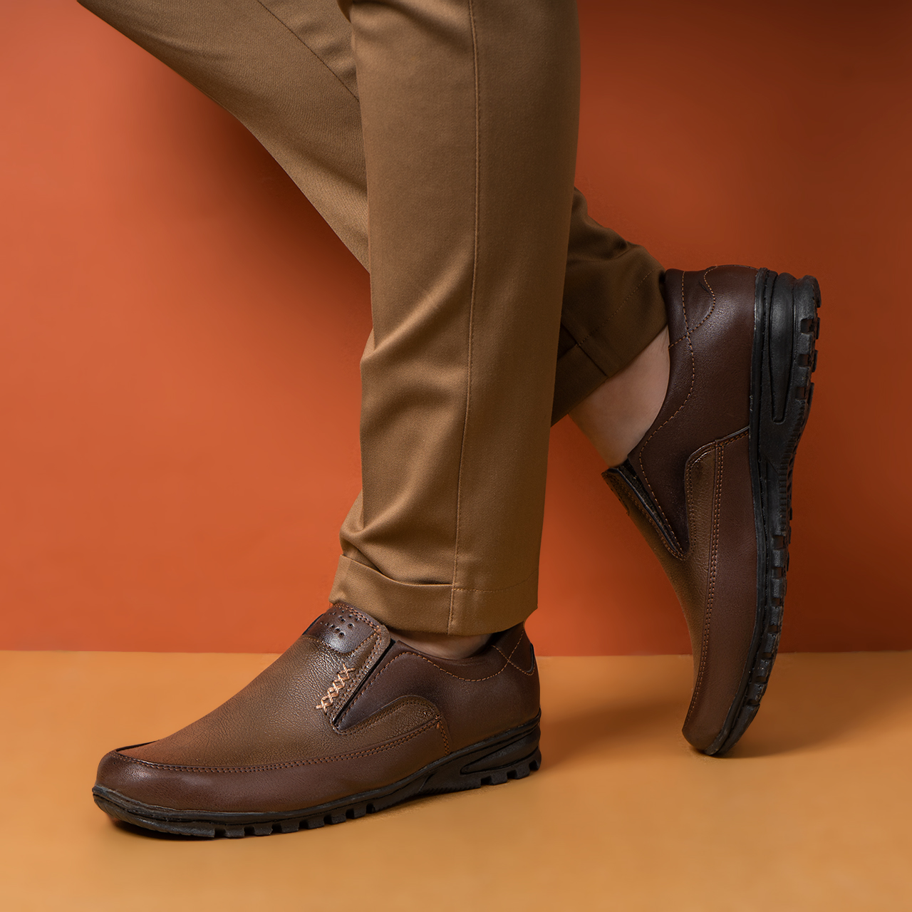 کفش رسمی قهوه ای مردانه مدل Hido