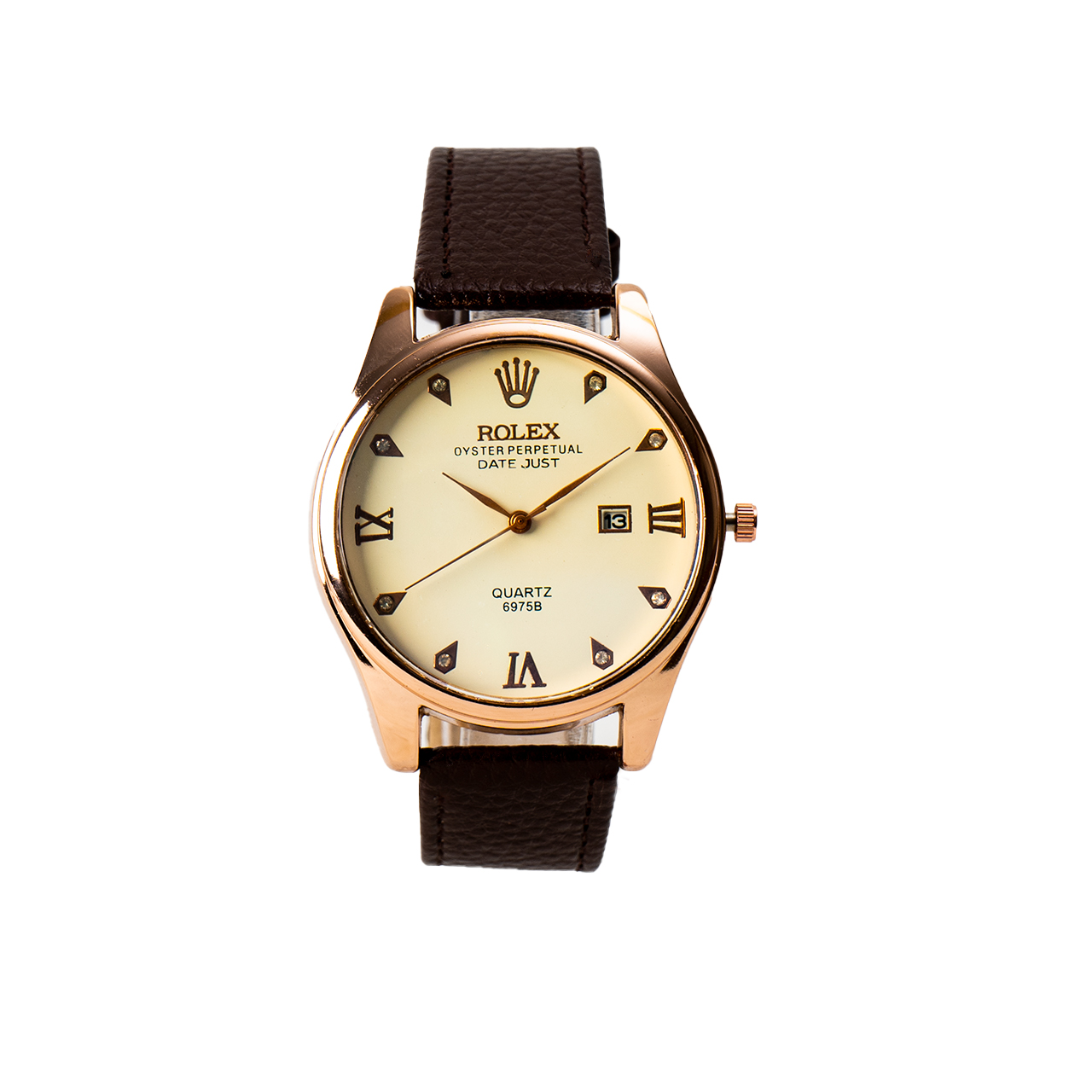 ساعت طرح رولکس قهوه ای مدل RX90