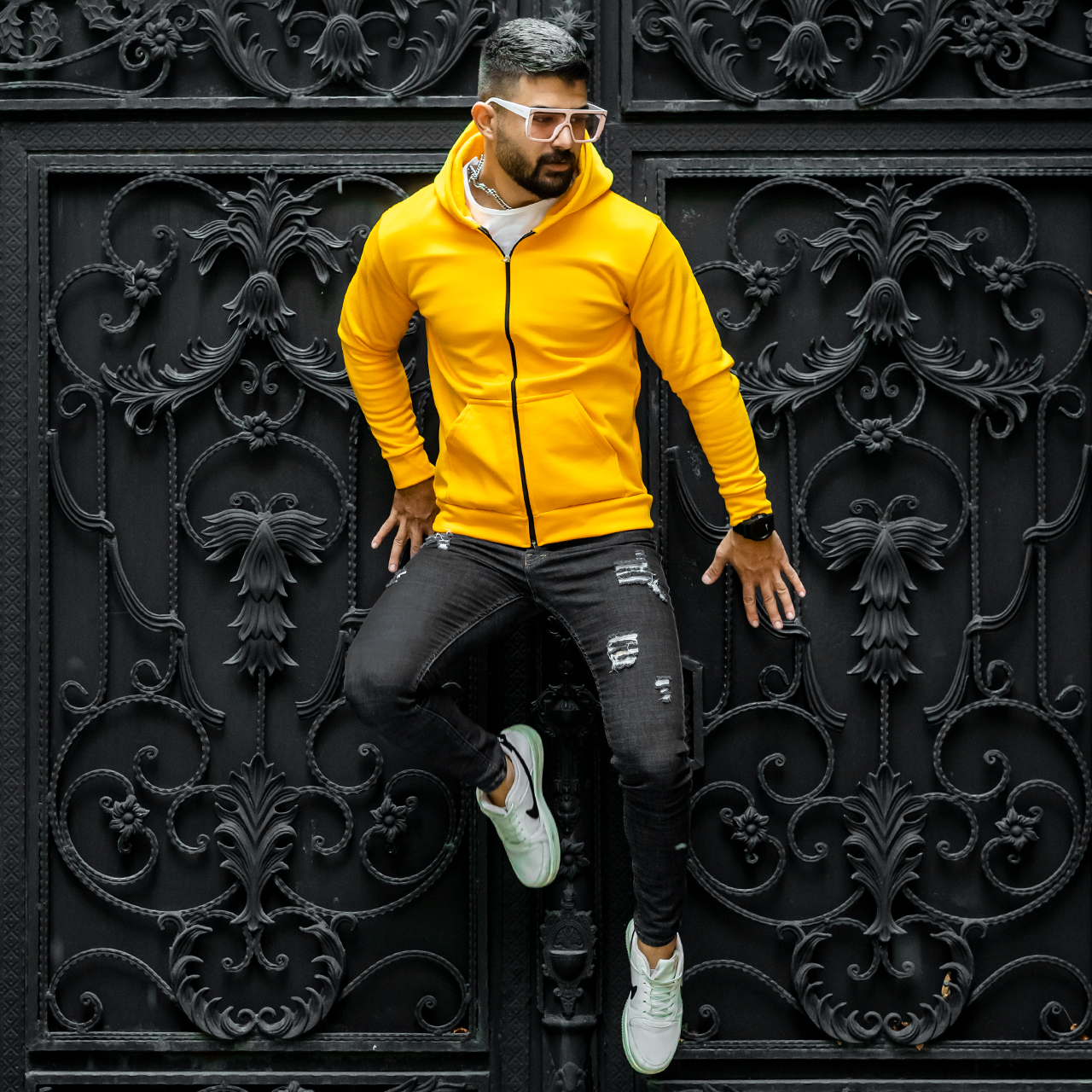 سوییشرت زرد مردانه مدل sabin