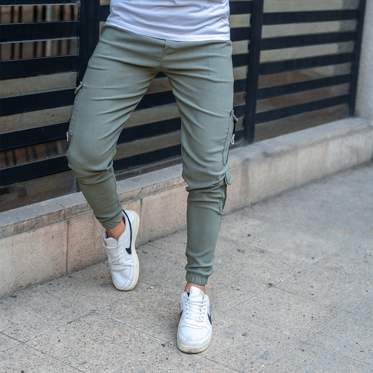 شلوار اسلش مردانه سبز مدل ALIMA