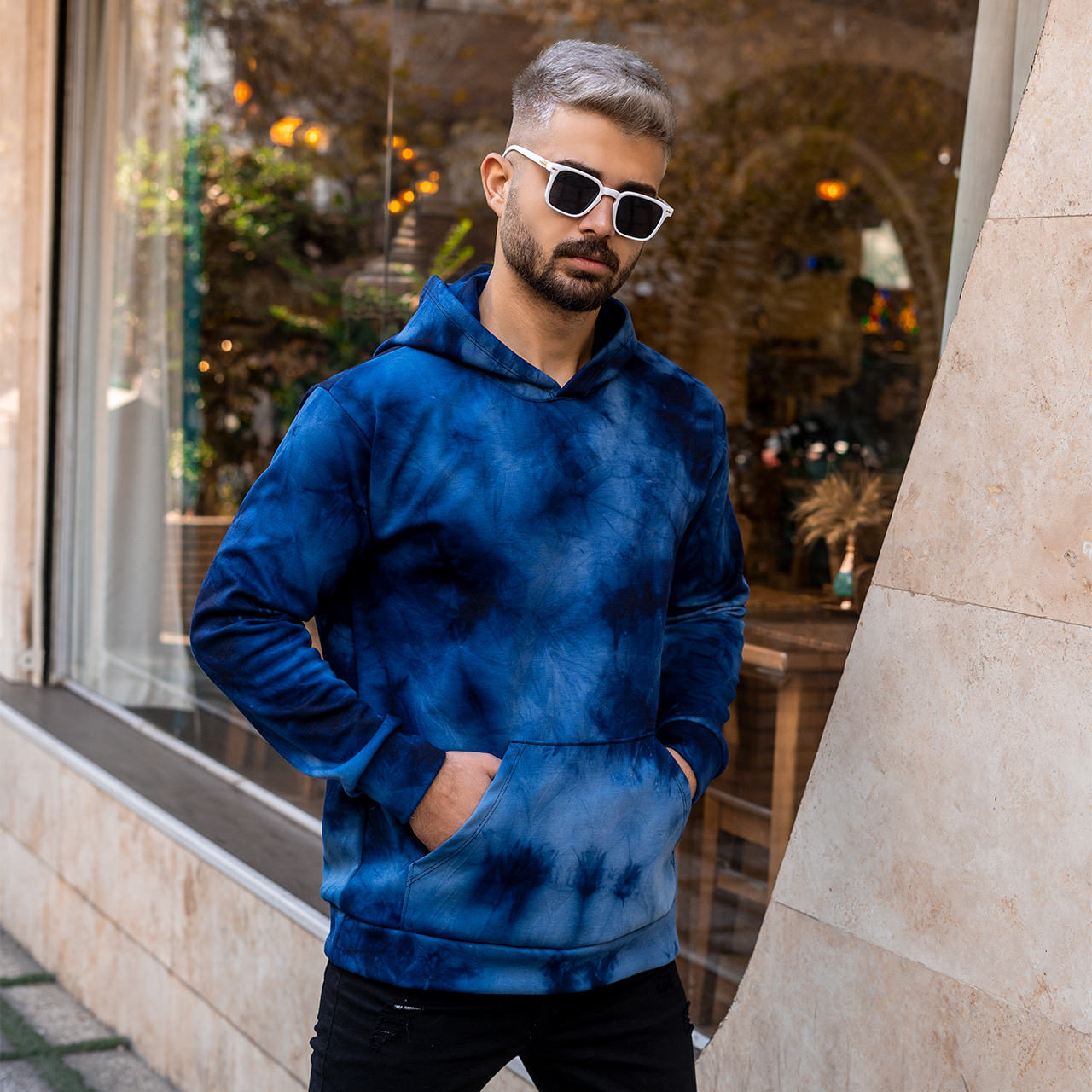 هودی مردانه سرمه ای مدل Barisan