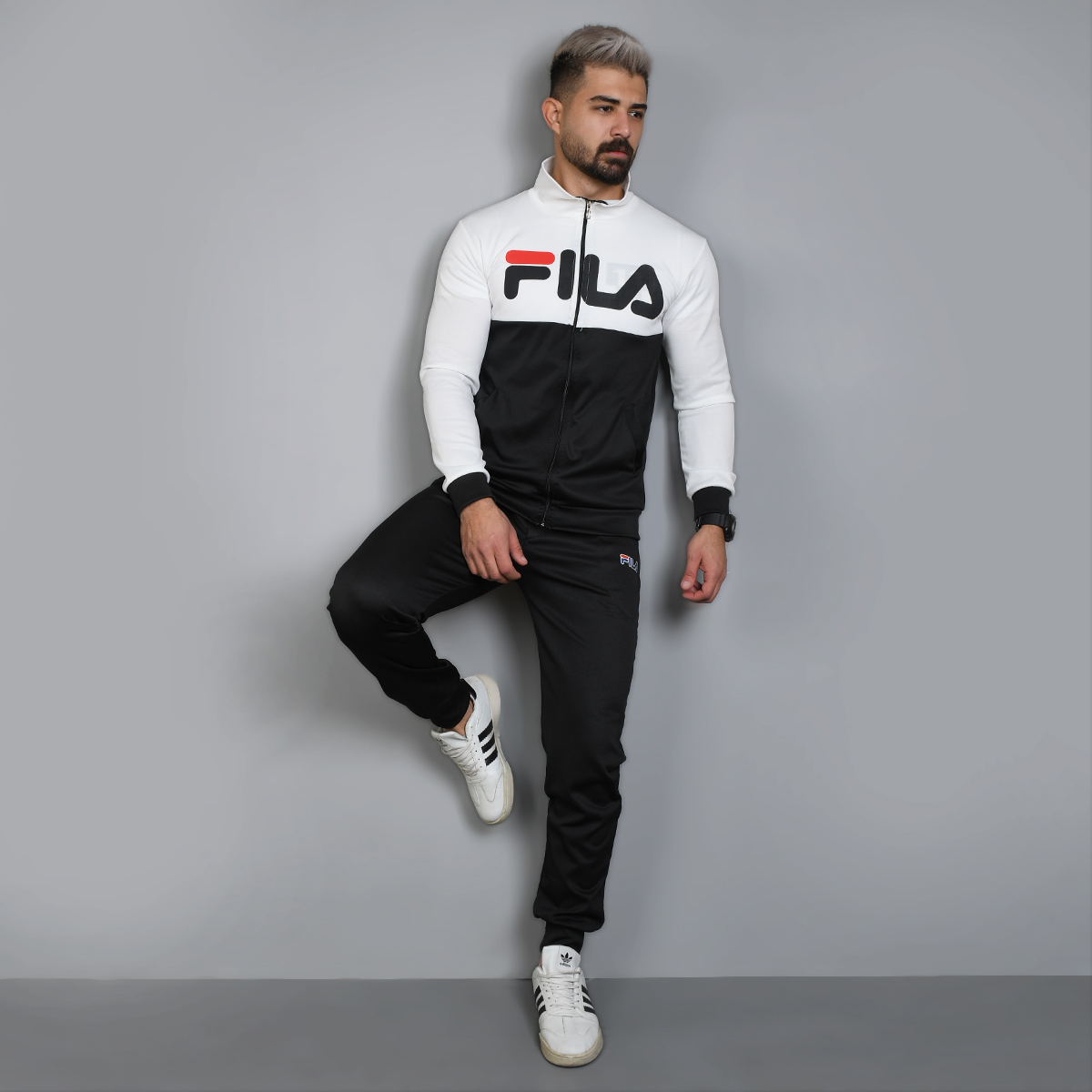 ست سوییشرت شلوار Fila سفید مدلHamin