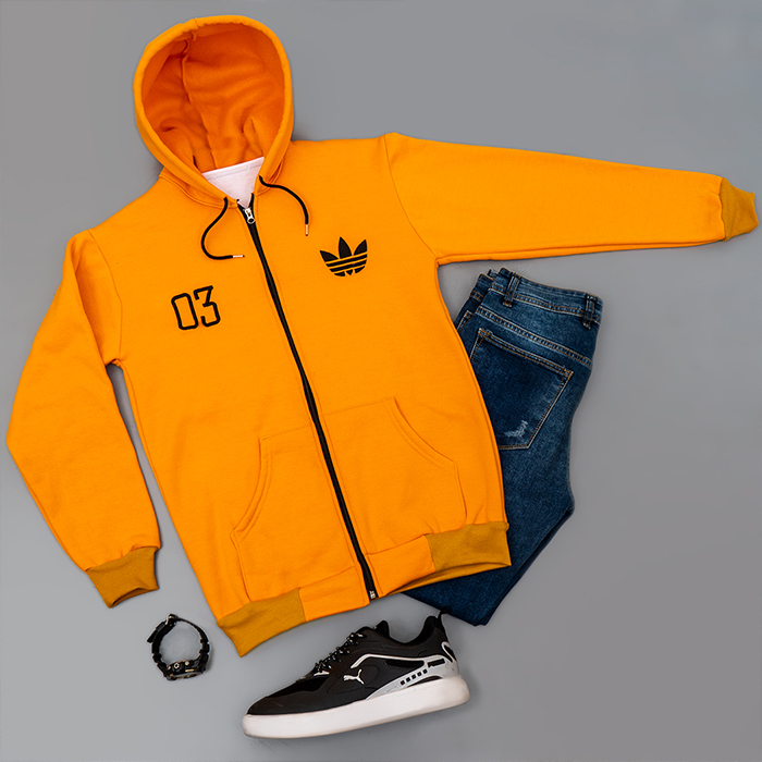 سوییشرت مردانه خردلی مدل Adidas 03