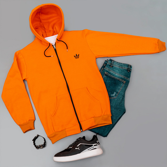 سوییشرت مردانه نارنجی مدل Tirdad