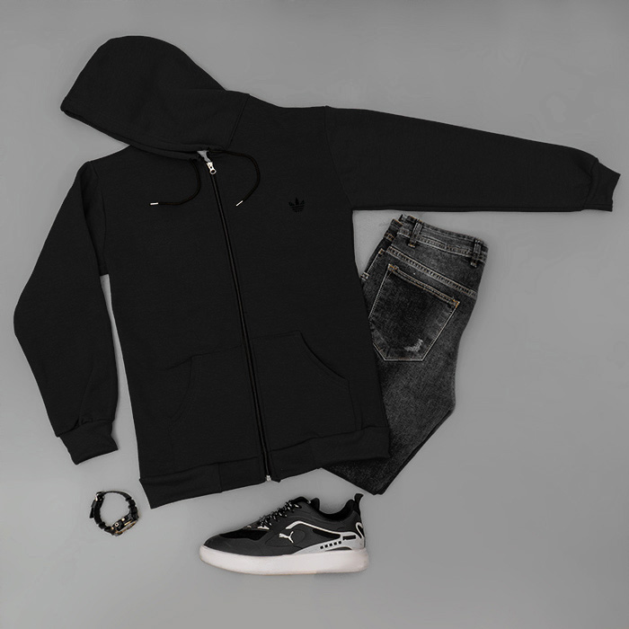 سوییشرت مردانه مشکی مدل Tirdad