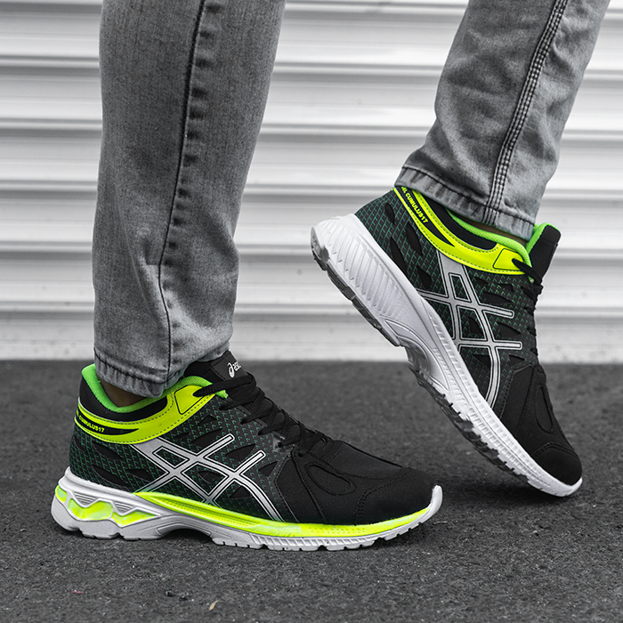 کفش ورزشی Asics مردانه مشکی سبز مدل NERON