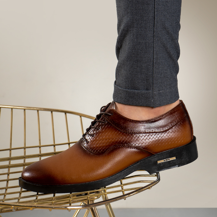 کفش رسمی عسلی مردانه مدل PARHAM