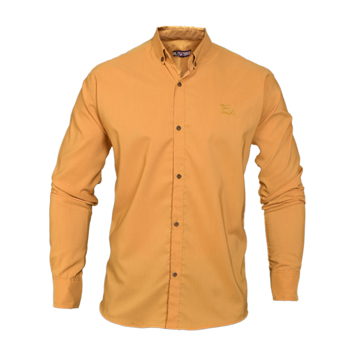 پیراهن خردلی مردانه مدل Fendi