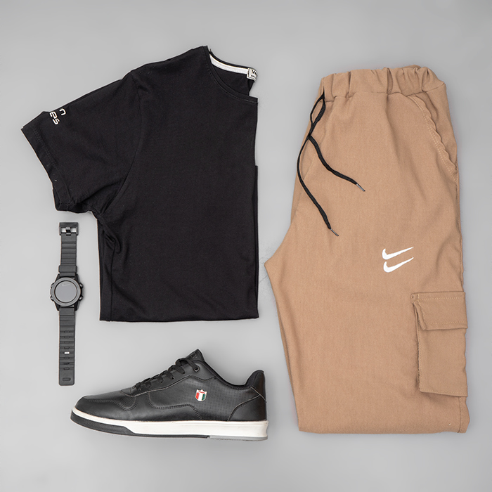 شلوار اسلش دو نایک خاکی مردانه مدل 2Nike