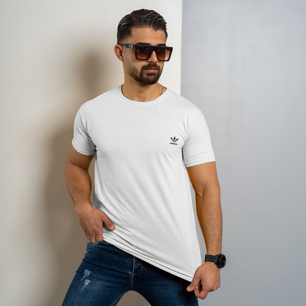 تیشرت ADIDAS مردانه سفید مدل Edvard