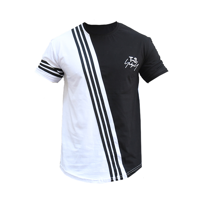 تیشرت T-3مردانه سفید مدل MARIO