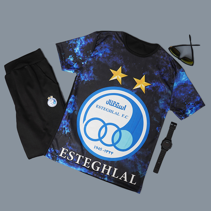 ست تیشرت شلوار استقلال مردانه مدل 2 stars