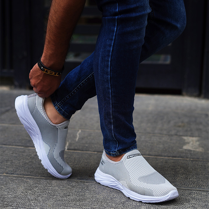 کفش ورزشی SKECHERS طوسی مردانه مدل Faraz