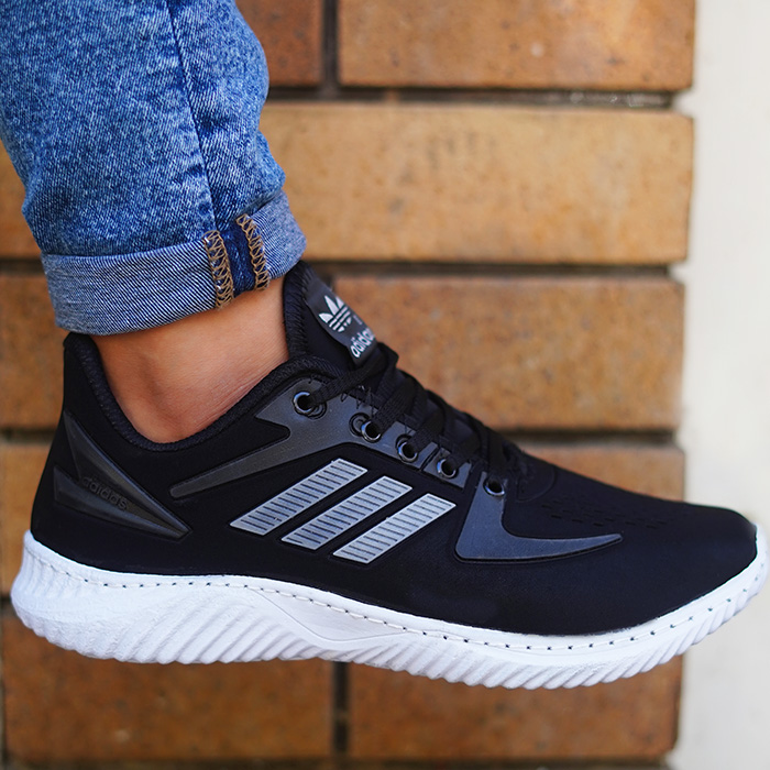 کفش ورزشی مردانه آدیداس مشکی (زیره سفید) مدل zarax