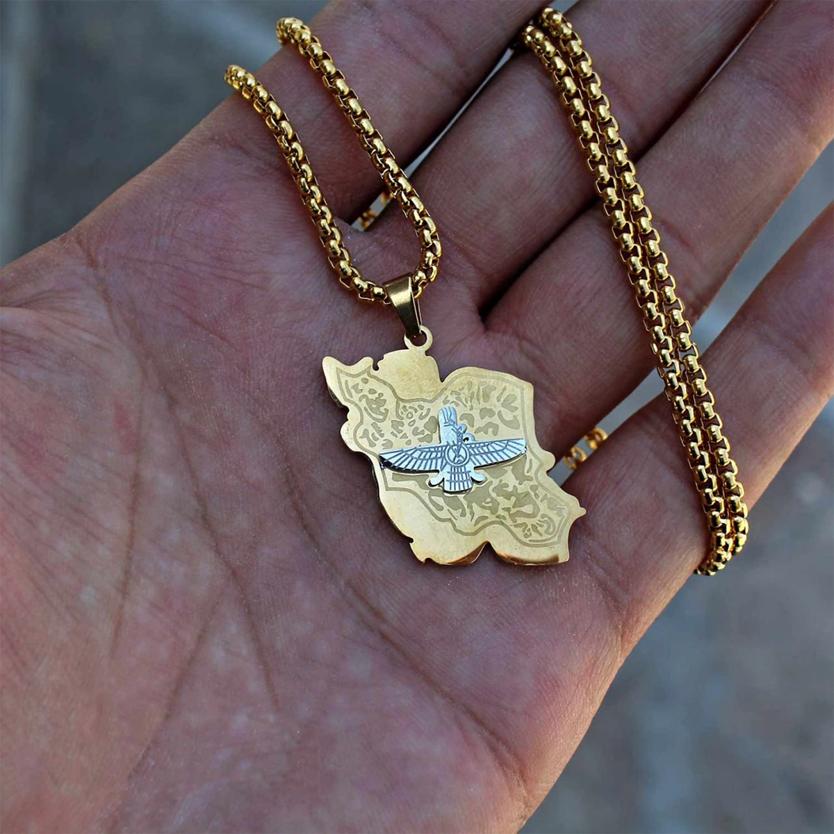 گردنبند طلایی مدل Iran