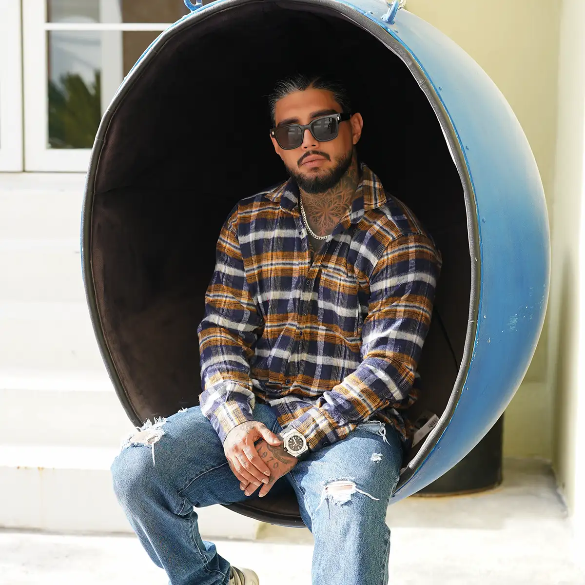 پیراهن مردانه نارنجی مدل Ramy