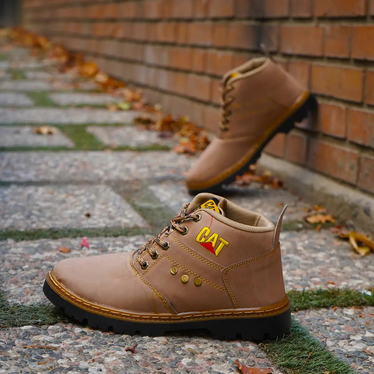 نیم بوت مردانه خاکی مدل Scot