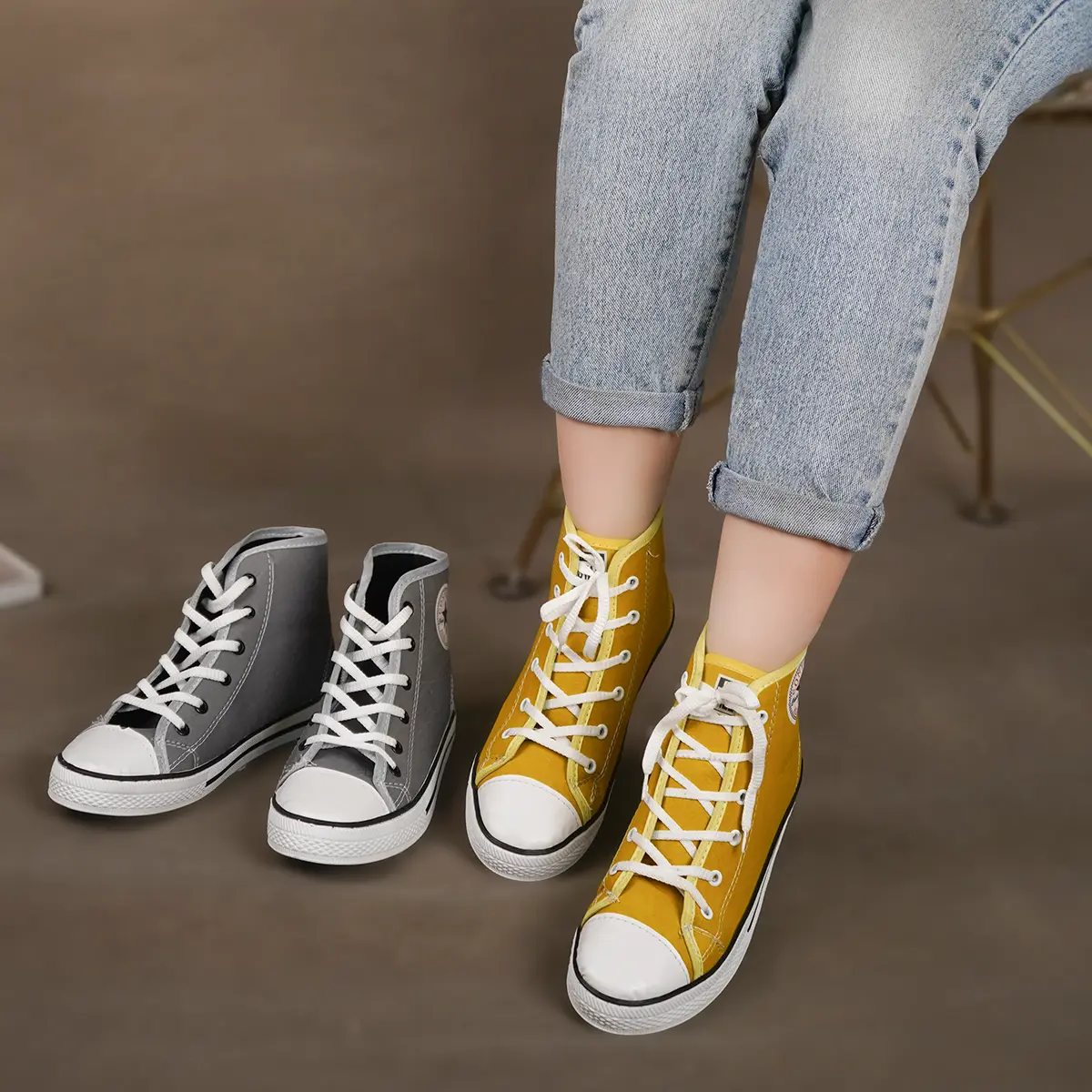 کفش ورزشی ساقدار زرد All Star زنانه مدلMobina