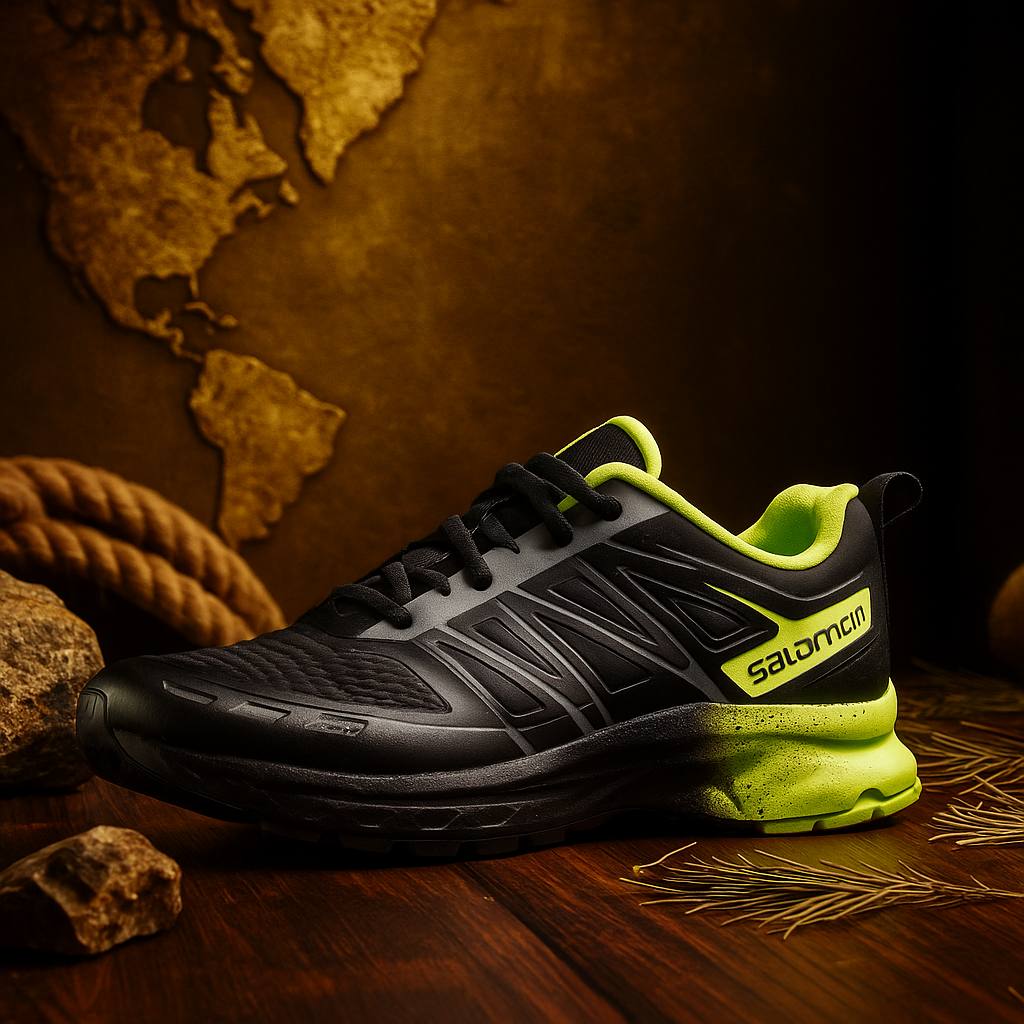 کفش ورزشی مردانه مشکی سبز مدل simba